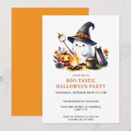 Invitación Divertida fiesta de Halloween de caravana fantasma