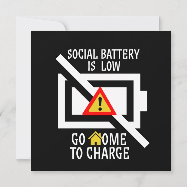 Invitación Divertida introversión anti introvertido social Ba (Anverso)