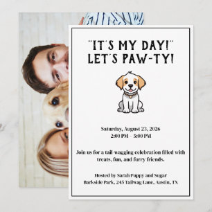 Invitación Divertida mamá de perro papá de per