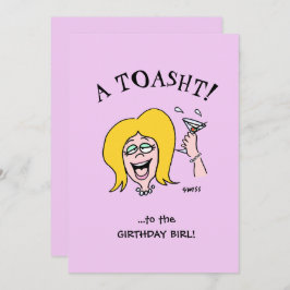 Invitación Divertida mujer cumpleaños fiesta de bienvenida Pe