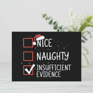 Invitación Divertida Navidad Bonito Travieso Evidencia Insufi