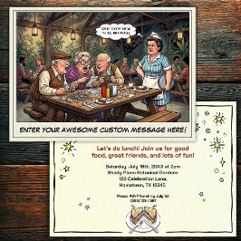 Invitación divertida para almuerzo de personas may