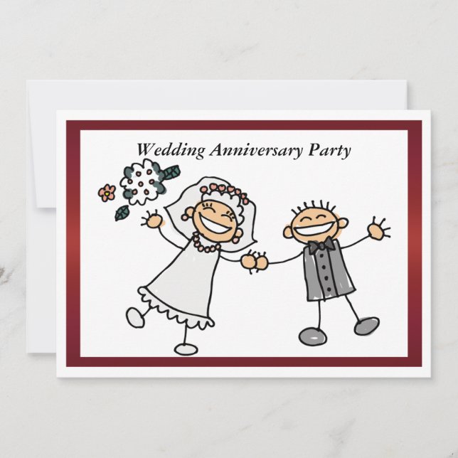 Invitación divertida para aniversario de bodas (Anverso)