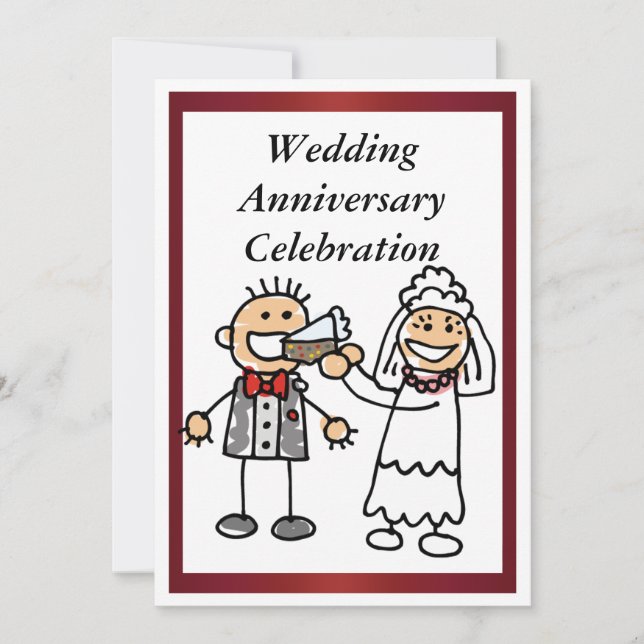 Invitación divertida para aniversario de bodas (Anverso)