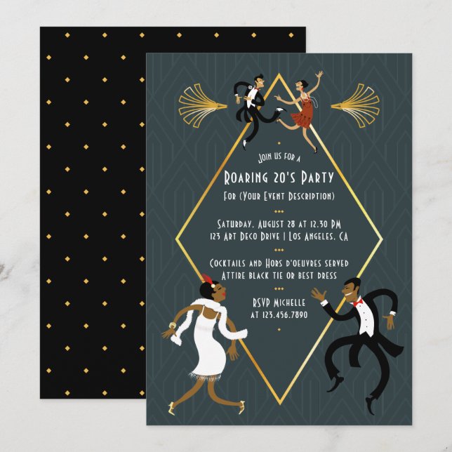Invitación divertida para cualquier ocasión de fie (Anverso / Reverso)