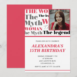 invitación divertida para cumpleaños 15 Foto Mito