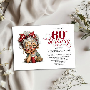 Invitación Divertida para Cumpleaños 60 Diseño de