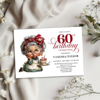 Invitación Divertida para Cumpleaños 60 Señora May