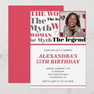 Invitación divertida para cumpleaños número 55 Fot