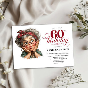 Invitación divertida para cumpleaños sesenta Diseñ