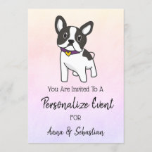 *~* Invitación Divertida para Evento de Bulldog Fr