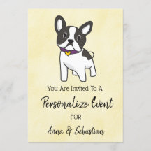 *~* Invitación Divertida para Evento de Bulldog Fr
