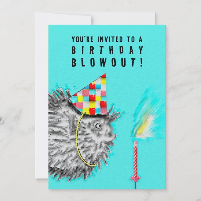 Invitación divertida para fiesta de cumpleaños (Anverso)