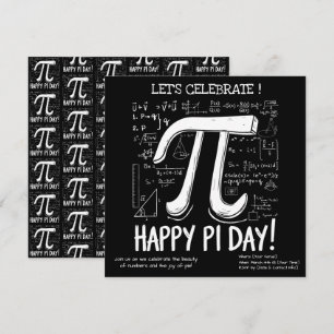 Invitación divertida para fiesta del Día de Pi – M