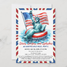 Invitación divertida para fiesta en la piscina el