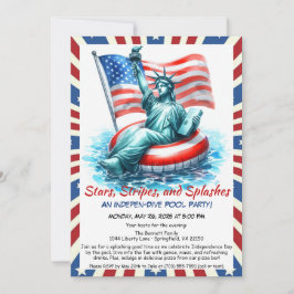 Invitación divertida para fiesta en la piscina el