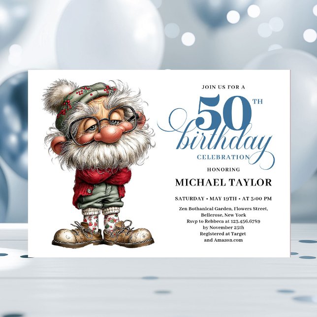 Invitación divertida para hombre que cumple 50 año (Funny Laugh Out Loud Man Turning 50 Invitation)