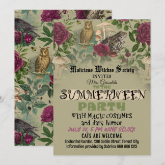 Invitación divertida para la fiesta de brujas de S