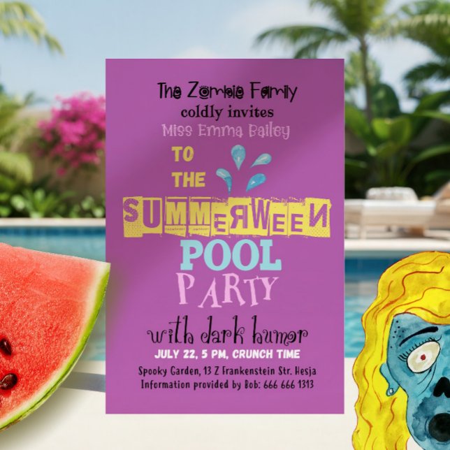 Invitación divertida para la fiesta de zombies en  (Subido por el creador)