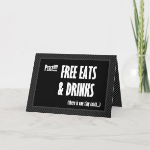 Invitación divertida para padrino con comida y beb