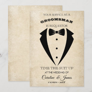 Invitación Divertida para Padrino de Boda