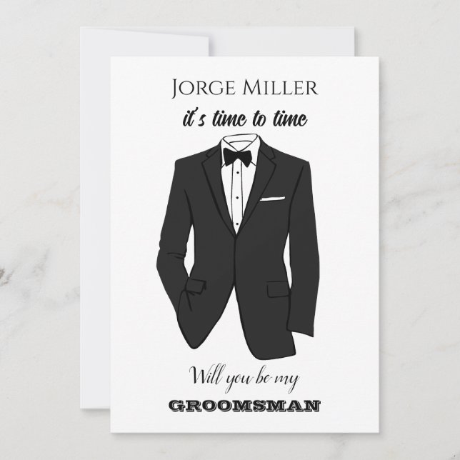 Invitación Divertida para Padrino de Boda (Anverso)