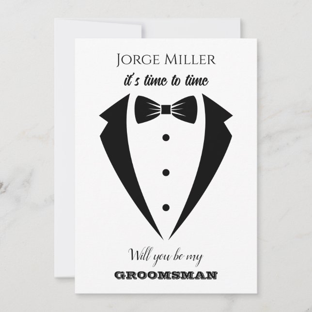 Invitación Divertida para Padrino de Boda (Anverso)