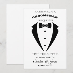 Invitación divertida para padrino de boda
