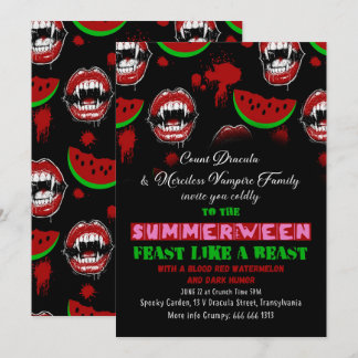 Invitación divertida para una fiesta de vampiros e