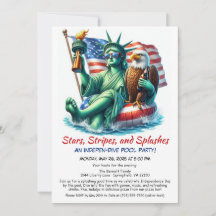 Invitación divertida para una fiesta en la piscina