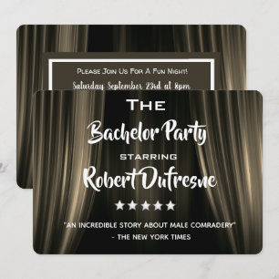 Invitación divertida parodia de película para desp