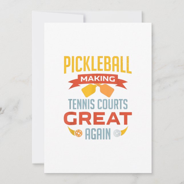 Invitación divertida pelota de picnic haciendo que las pistas (Anverso)