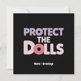 Invitación Divertida Protege a las Muñecas: Solidaridad de Mu