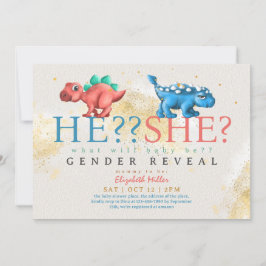 Invitación Divertida Revelación De Género De Niño O Chica