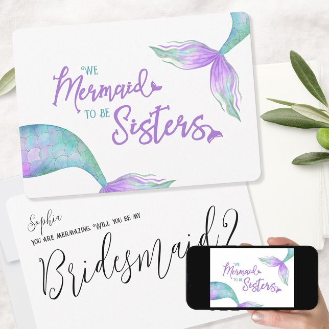 Invitación Divertida Sirenita para ser hermana Bridesmaid (Subido por el creador)