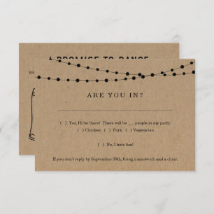 Invitación divertida Tarjeta RSVP Insertar con sol