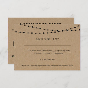Invitación divertida Tarjeta RSVP Insertar con sol