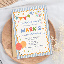 Invitación divertida y colorida para el segundo cu