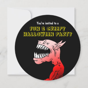 Invitación divertida y espeluznante a la fiesta de