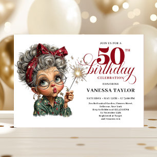 Invitación divertida y extravagante para una fiest