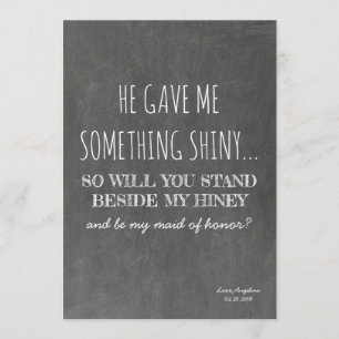 Invitación Divertida y graciosa dama de honor / propuesta de 