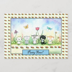 Invitación Divertida y Llena de Encanto de Gatito