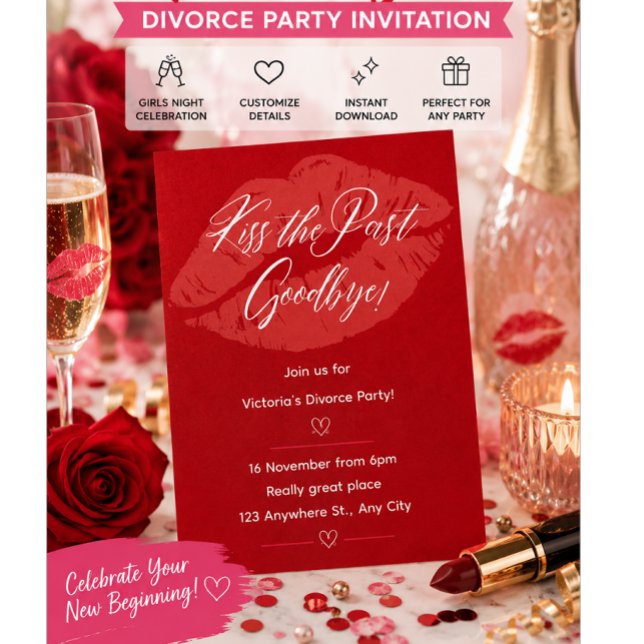 Invitación divertida y moderna para fiesta de divo (Subido por el creador)
