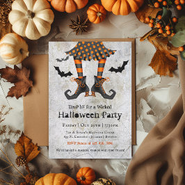 Invitación Divertidas brujas Fiesta de Halloween malvada