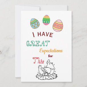 Invitación Divertidas Expectativas por Huevos de Pascua Lindo