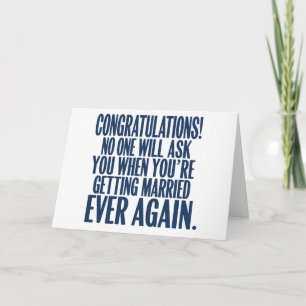 Invitación Divertidas felicitaciones por compromiso de Bodas 