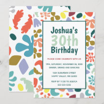 Divertido 30. Nombre y detalles personalizados de 