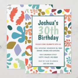 Invitación Divertido 30. Nombre y detalles personalizados de