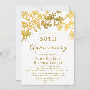 Invitación Divertido 50 Aniversario de Bodas de Sr y Sra
