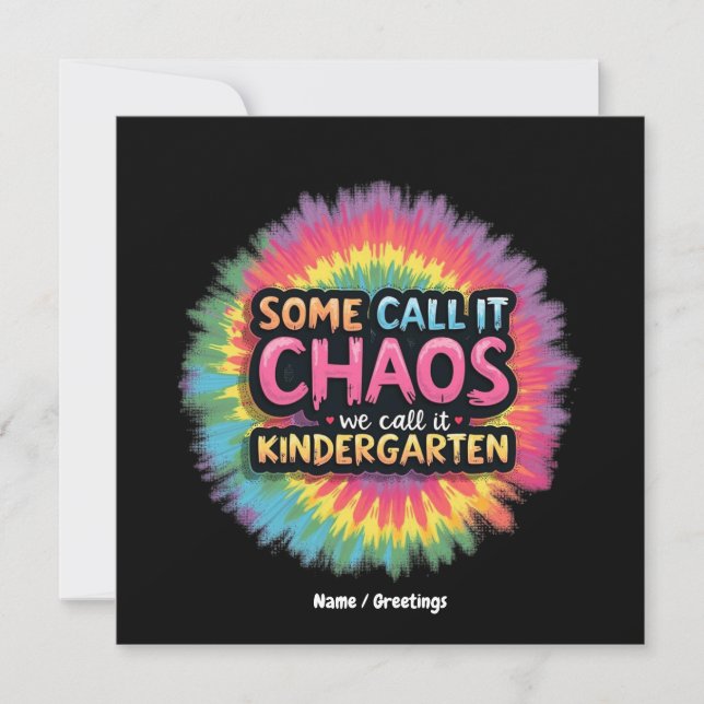 Invitación Divertido "Algunos lo llaman caos lo llamamos jard (Anverso)